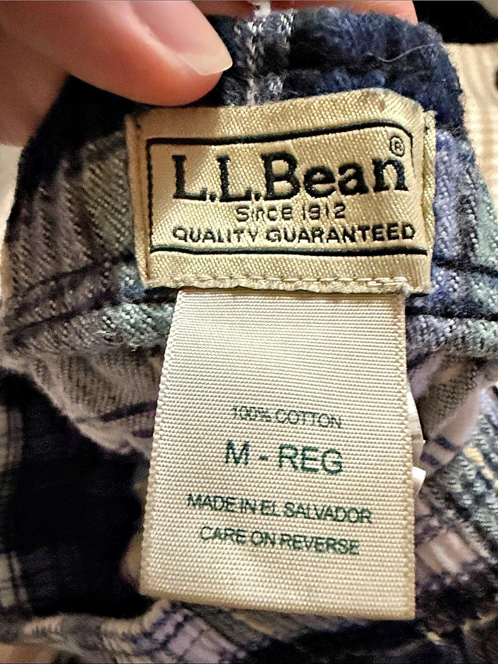 L.L.Bean Men's Plaid Shorts in Blue & Green Size Medium - Picture 2 of 2
